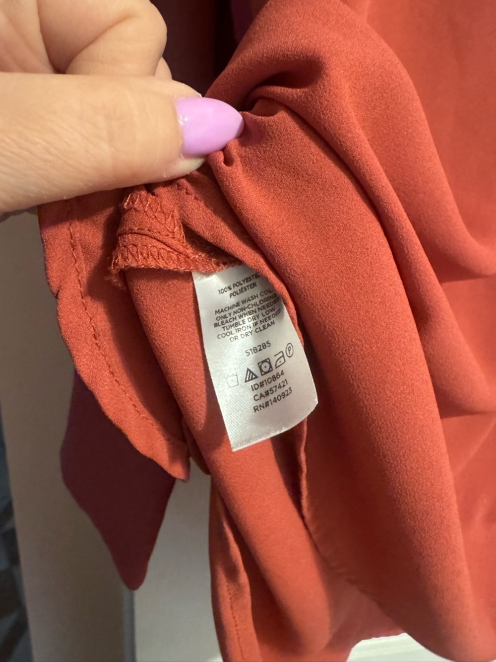 NWOT! LOFT Ruffled Bib Collar Rust Blouse - Picture 4 of 6